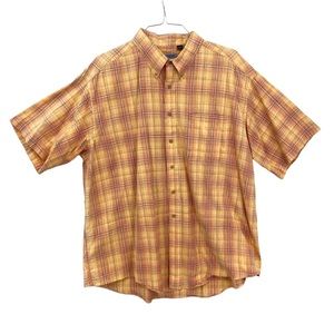 BULLOCK & JONES Shirt Plaid Short Sleeve Cotton